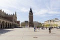 Tourists visiting Town Hall Tower and Rynek Glowny Royalty Free Stock Photo